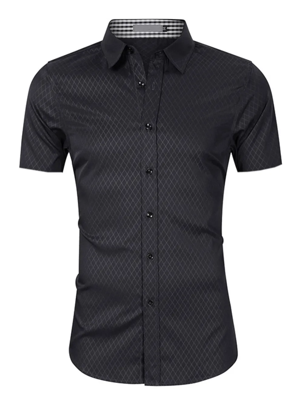 Men's Collared Neck Short Sleeve Shirt