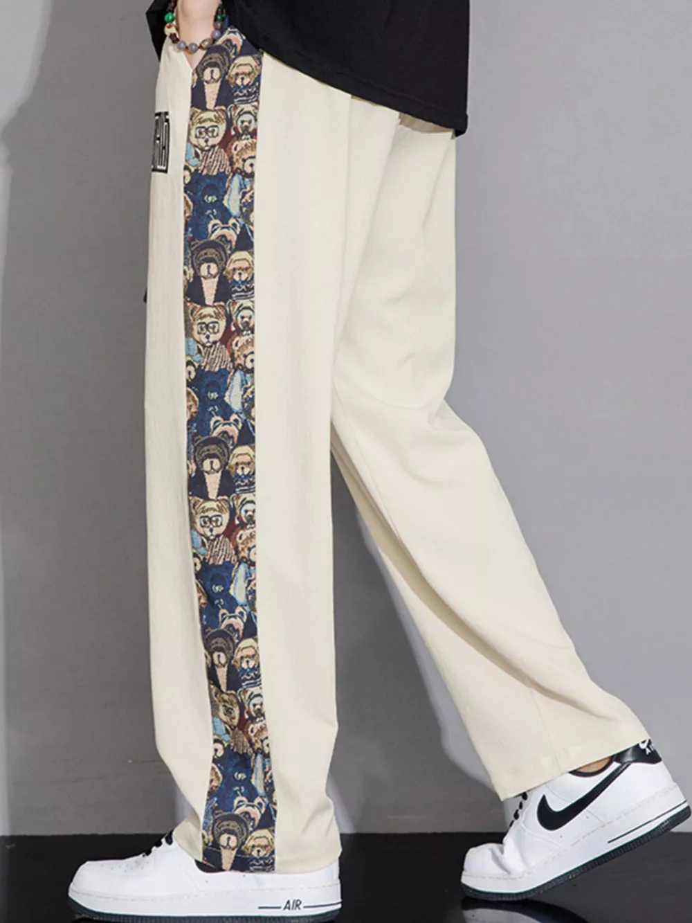 Men's Full Size Printed Side Stripe Loose Pants Plus Size, image 11