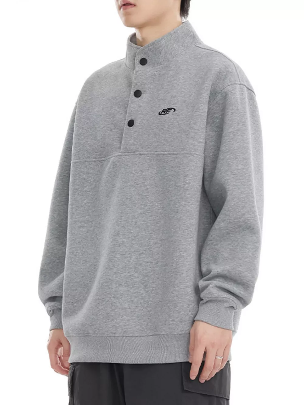 Men's Plus Size Dropped Shoulder Long Sleeve Sweatshirt, image 3
