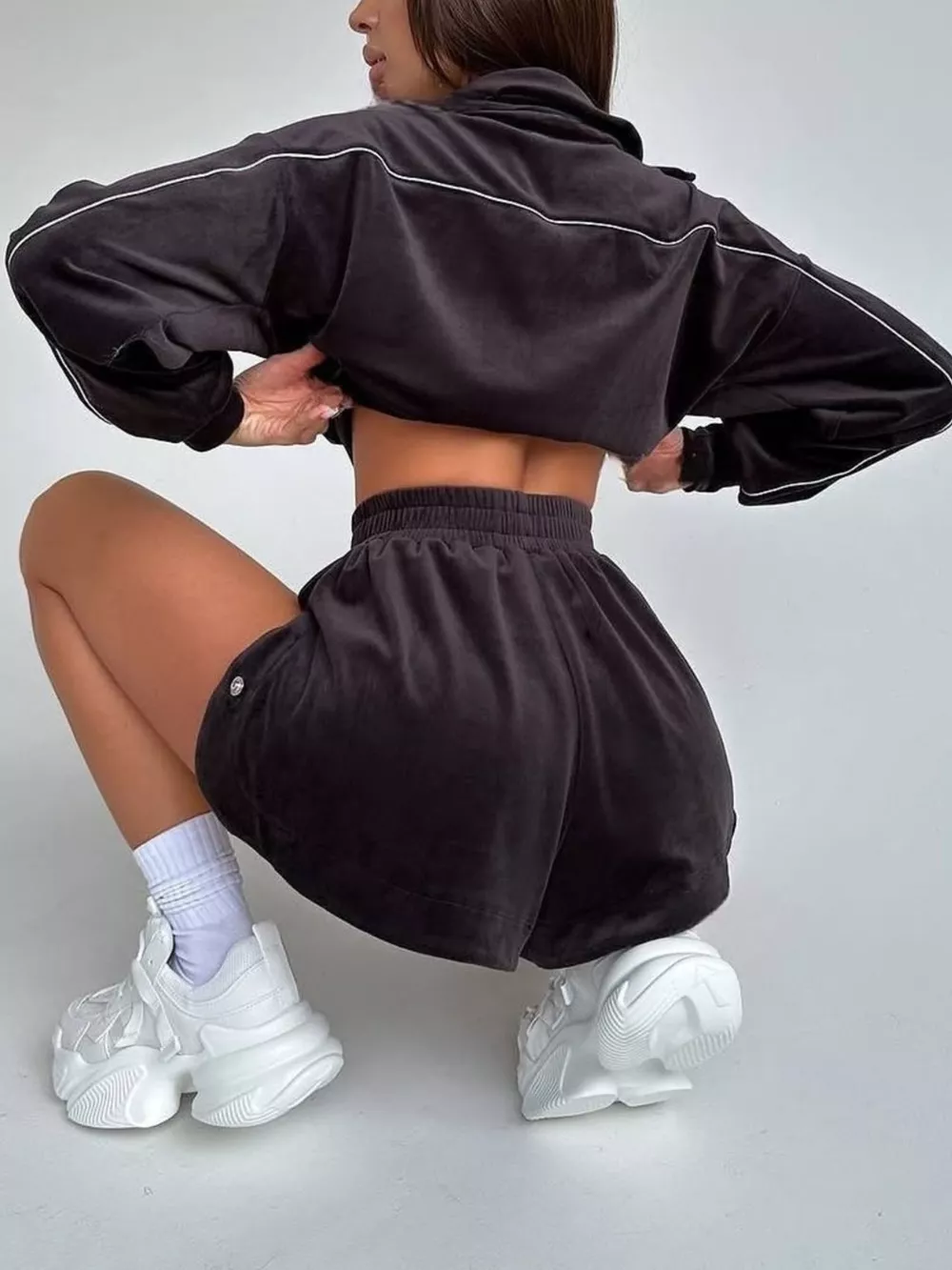 Zip-Up Outerwear and Shorts Set, image 6