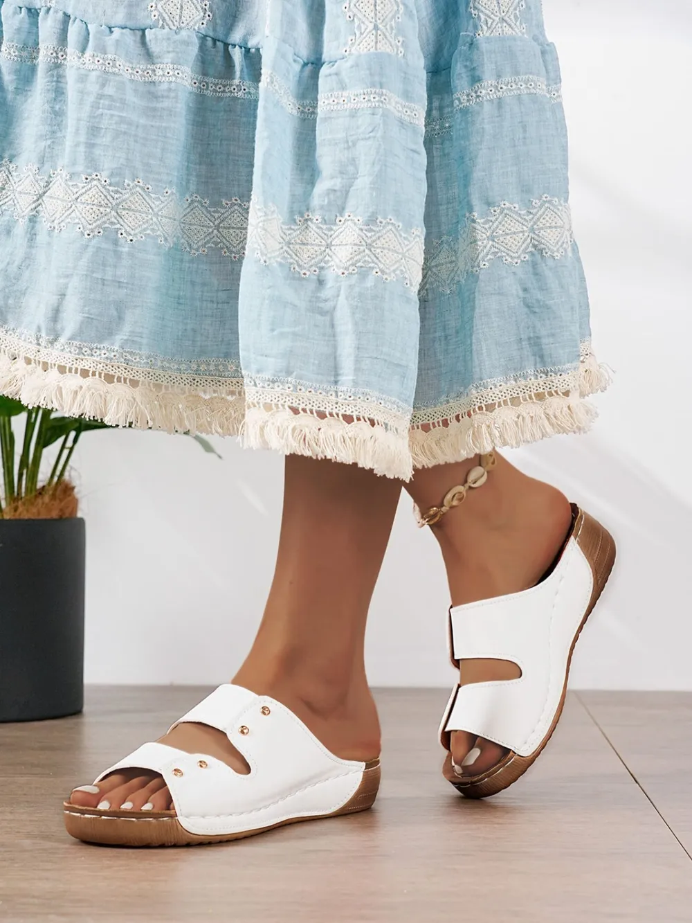 Open Toe Wedge Sandals, image 2