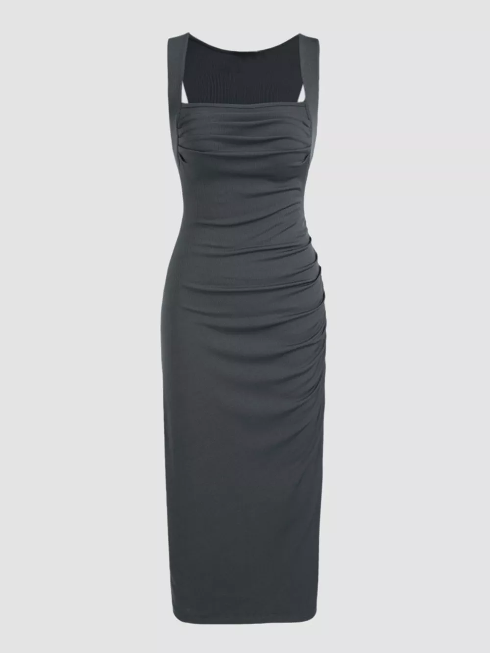 Sleeveless Ruched Bodycon Midi Dress, image 4