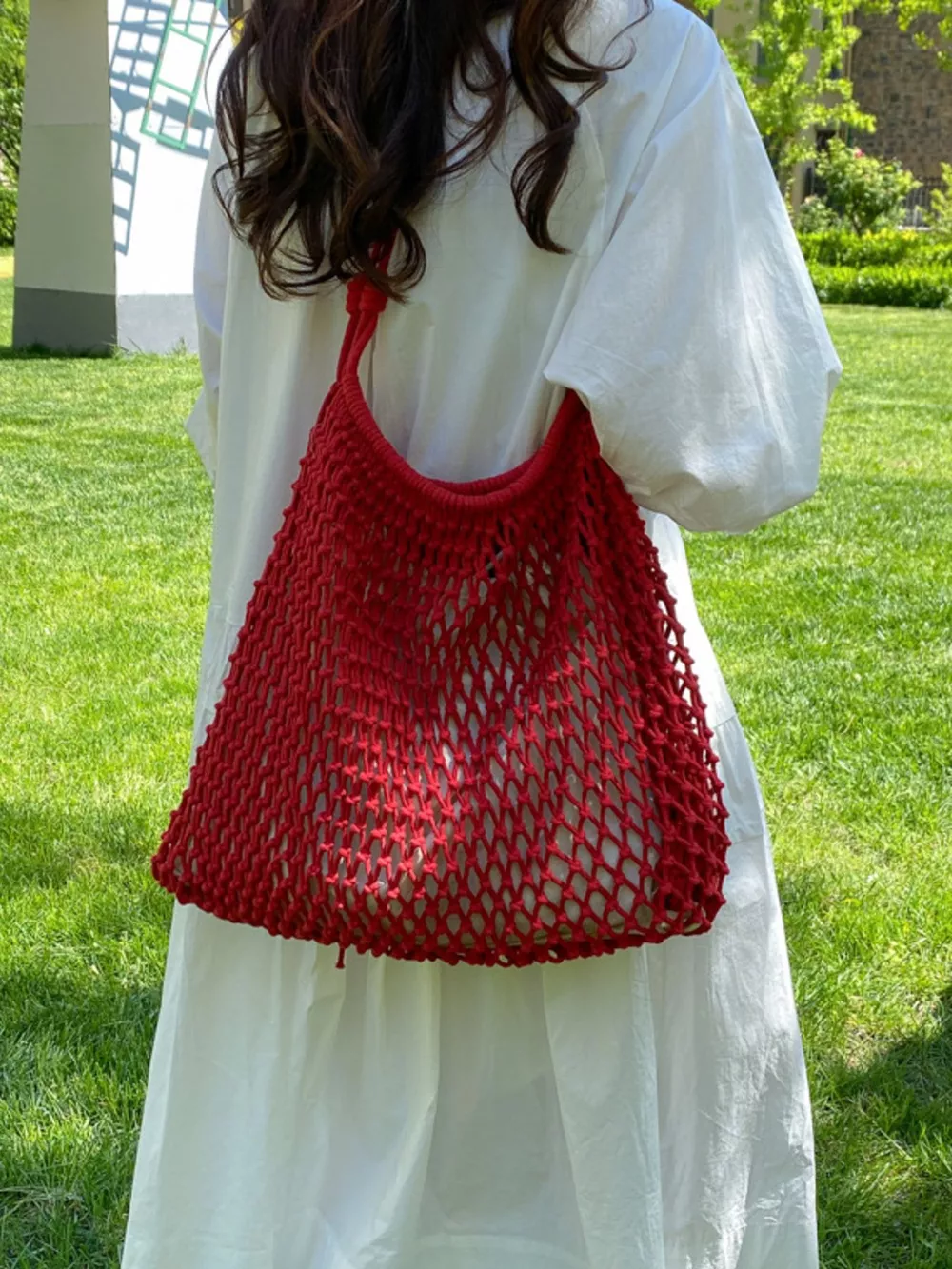 Crochet Knit Shoulder Bag, image 6
