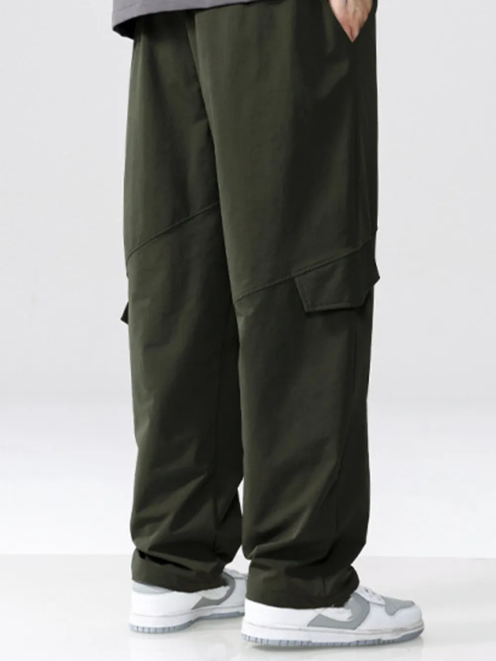 Men's Plus Size Straight Leg Cargo Combat Pants, image 4