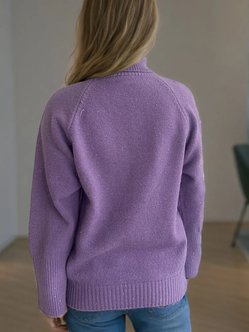 Turtleneck Raglan Sleeve Sweater, image 14