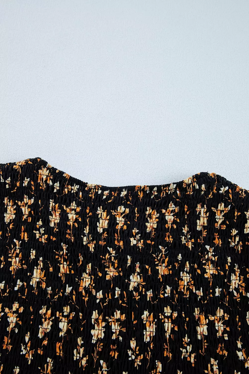 Floral Print Smocked Waist Long Sleeve Blouse, image 2