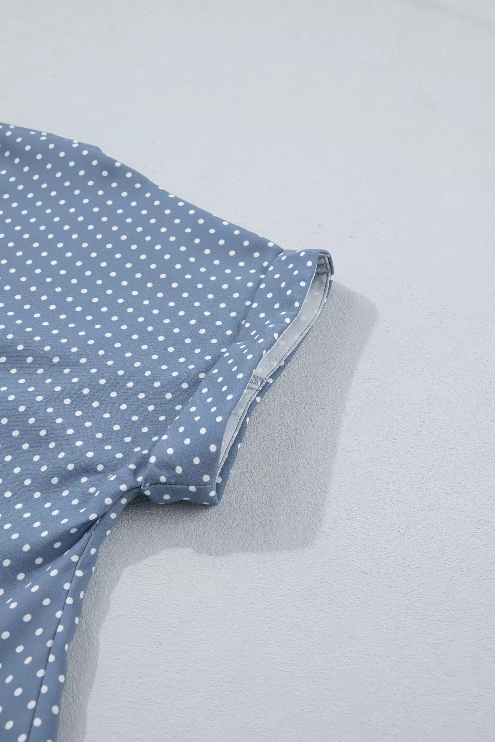 Dotted Print Cuffed Short Sleeve Shirt, image 11