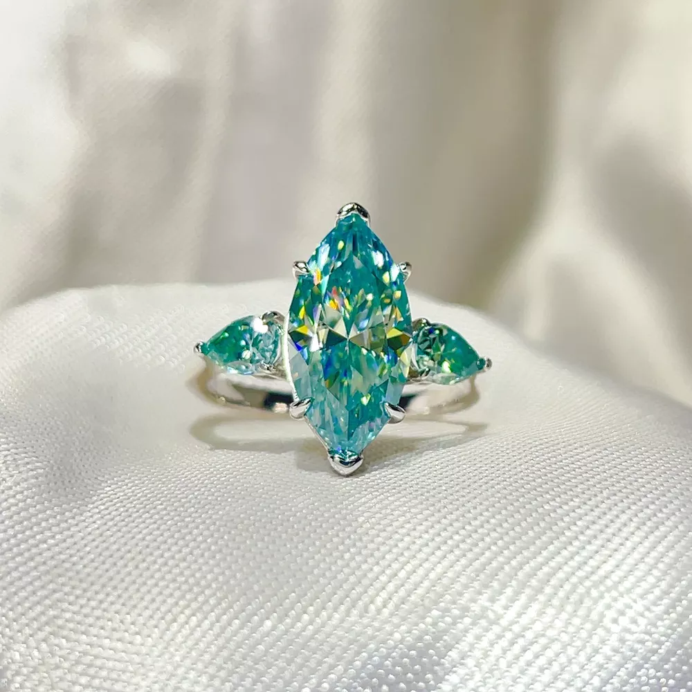 6 Carat 925 Sterling Silver Moissanite Ring