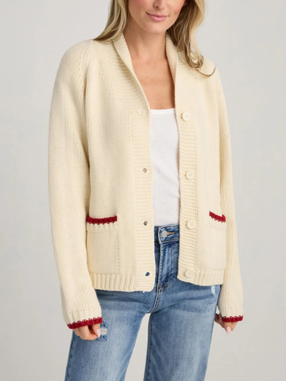 Lobster Button Up Long Sleeve Cardigan, image 3