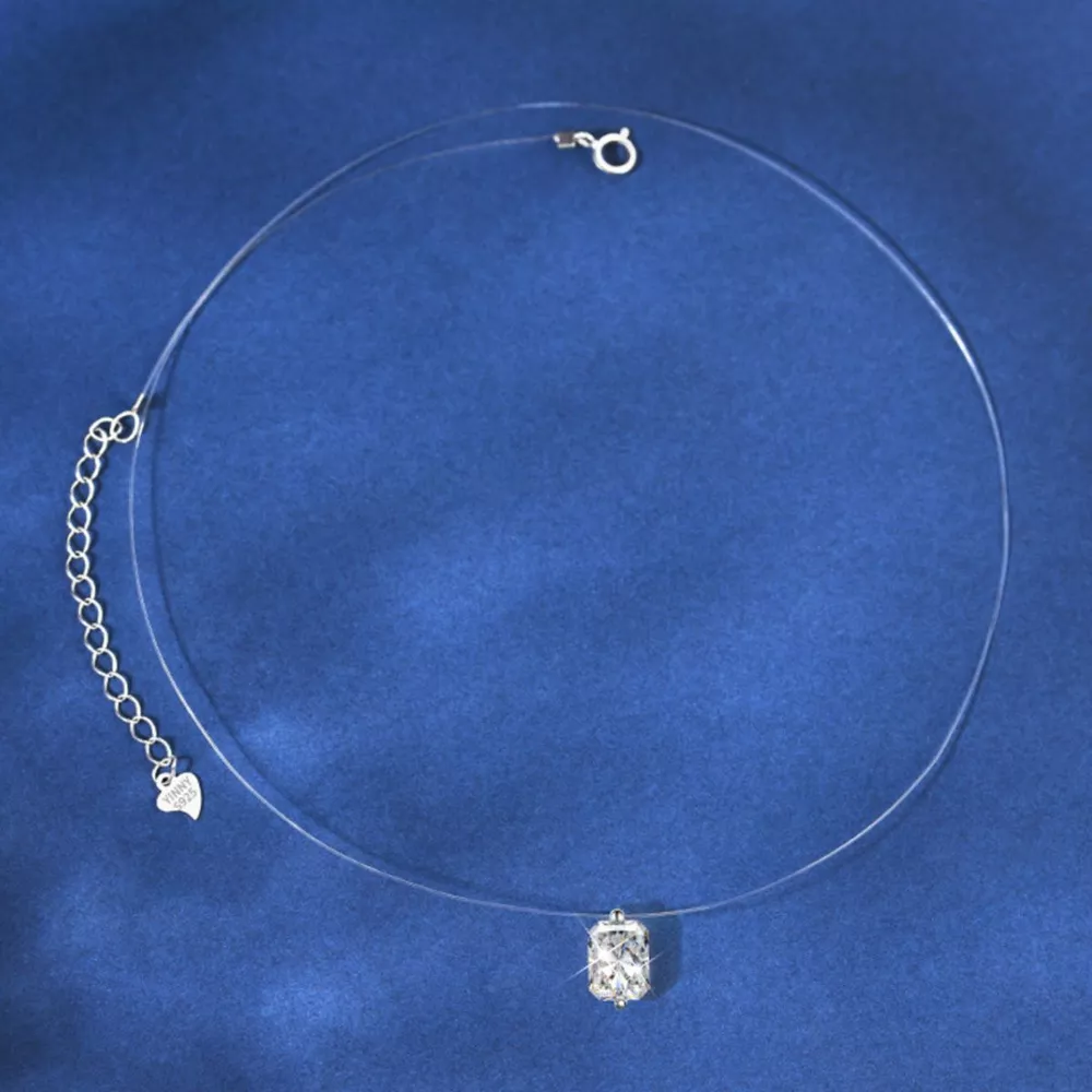 1 Carat Moissanite 925 Sterling Silver Necklace, image 3
