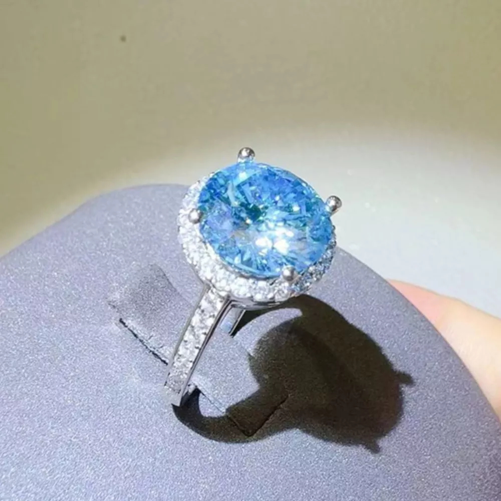1 Carat 925 Sterling Silver Moissanite Ring, image 2