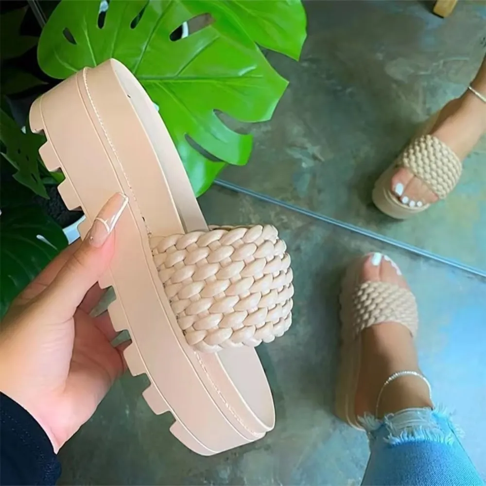 PU Leather Open Toe Platform Sandals, image 4