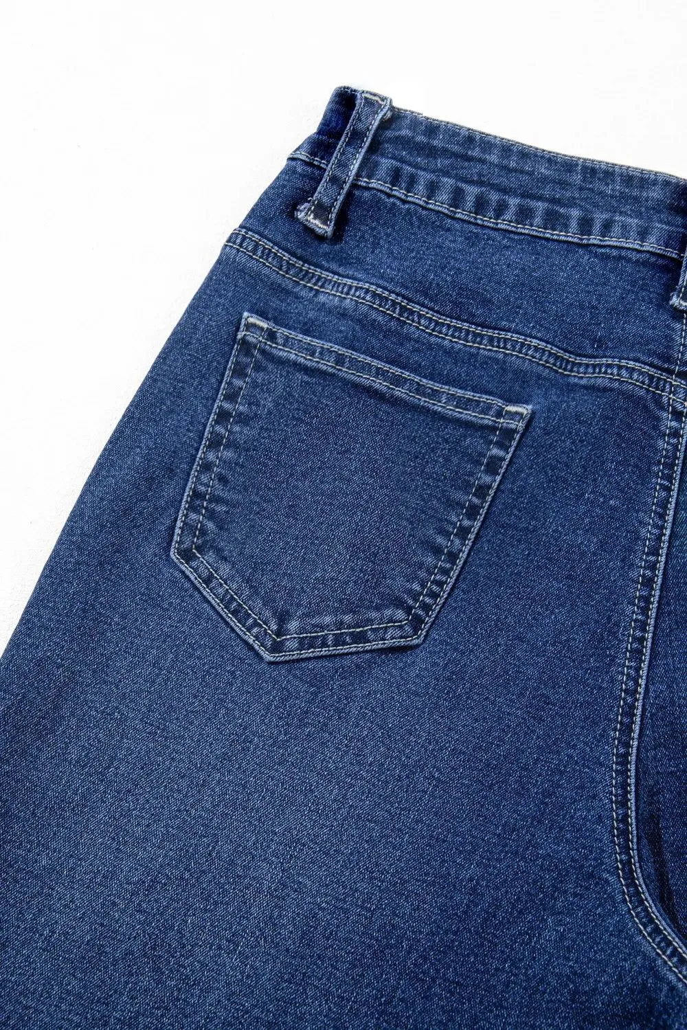 Front Pocket Patch High Waisted Wide Leg Jeans, image 3
