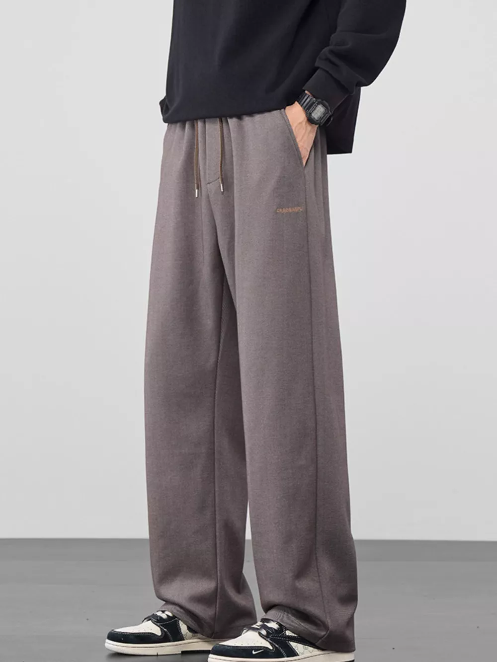 Men's Plus Size Casual Loose Fit Drawstring Pants, image 7