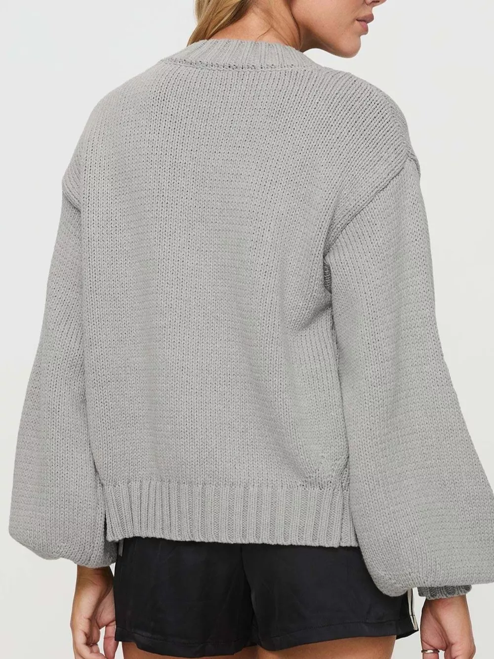 Chunky Knit Button-Up Cardigan, image 9