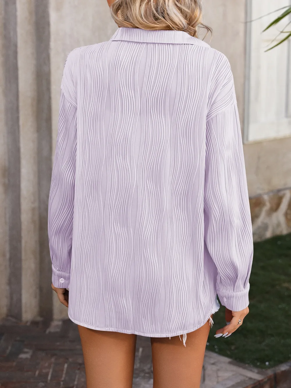 Button Up Dropped Shoulder Shirt, image 19