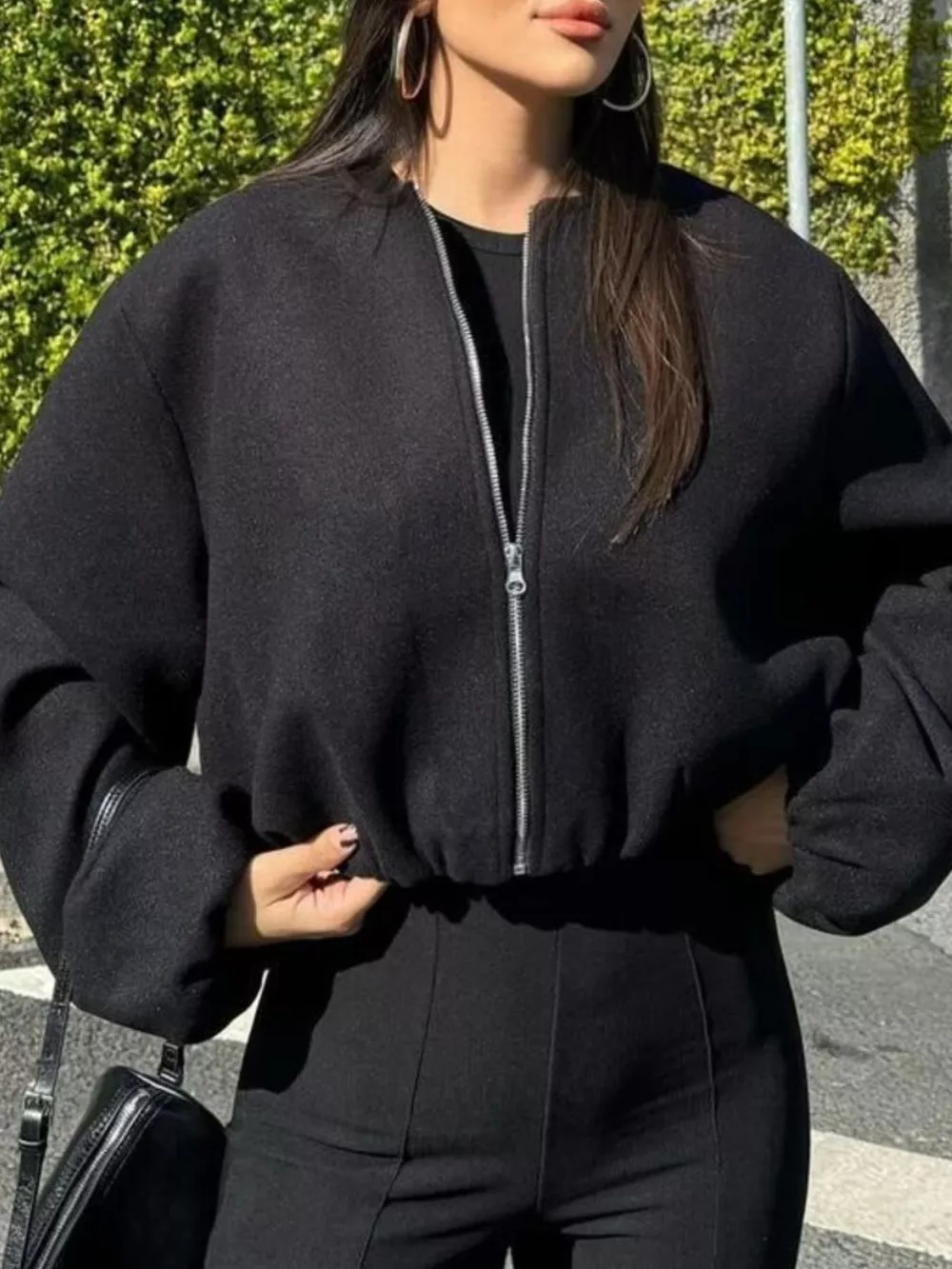 Zip Up Cropped Jacket, image 3