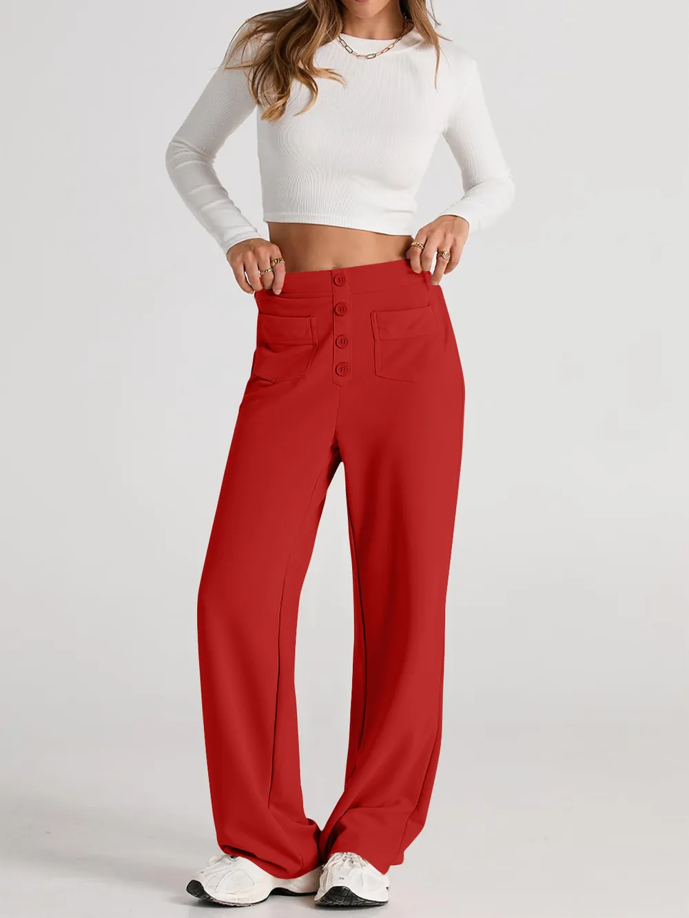 High Waist Wide Leg Pants, image 3