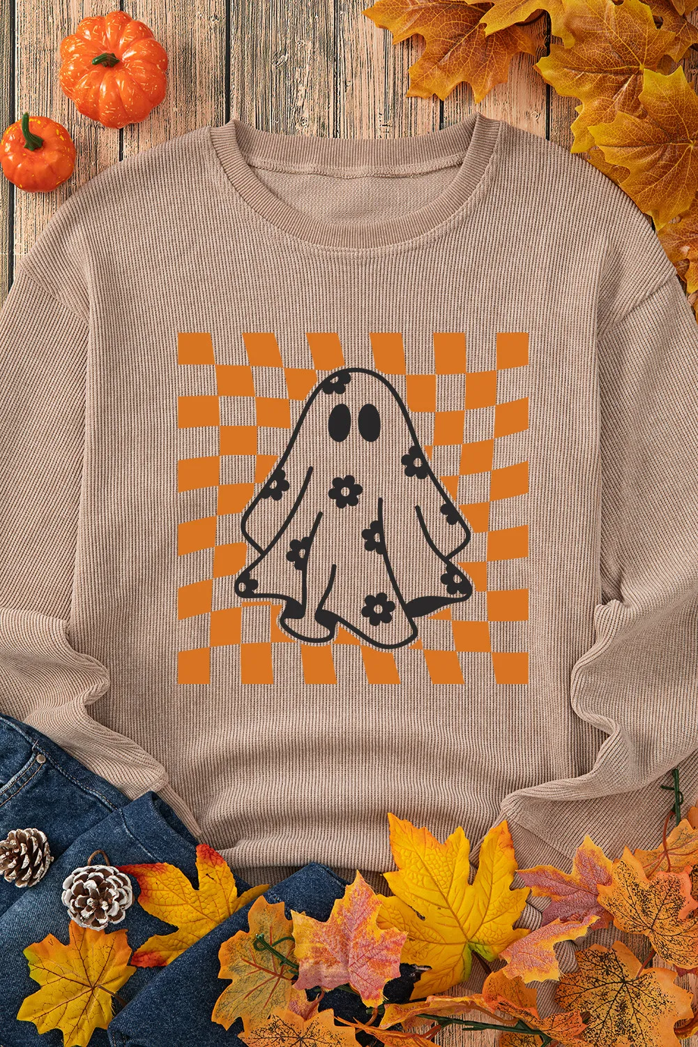 Ghost Round Neck Long Sleeve Sweatshirt, image 2