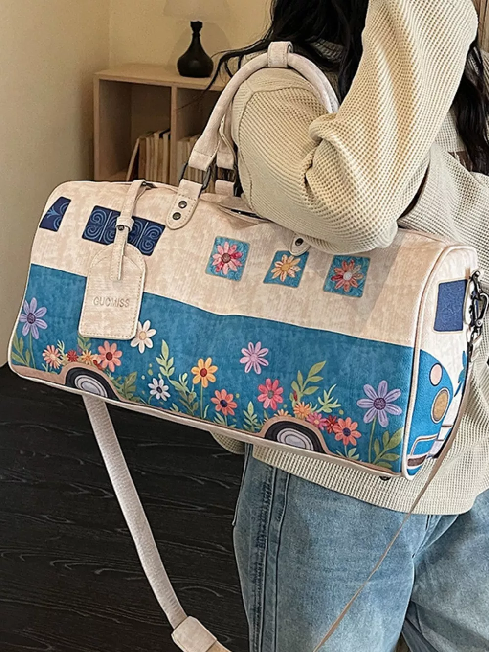 Floral Print Duffel Bag, image 10