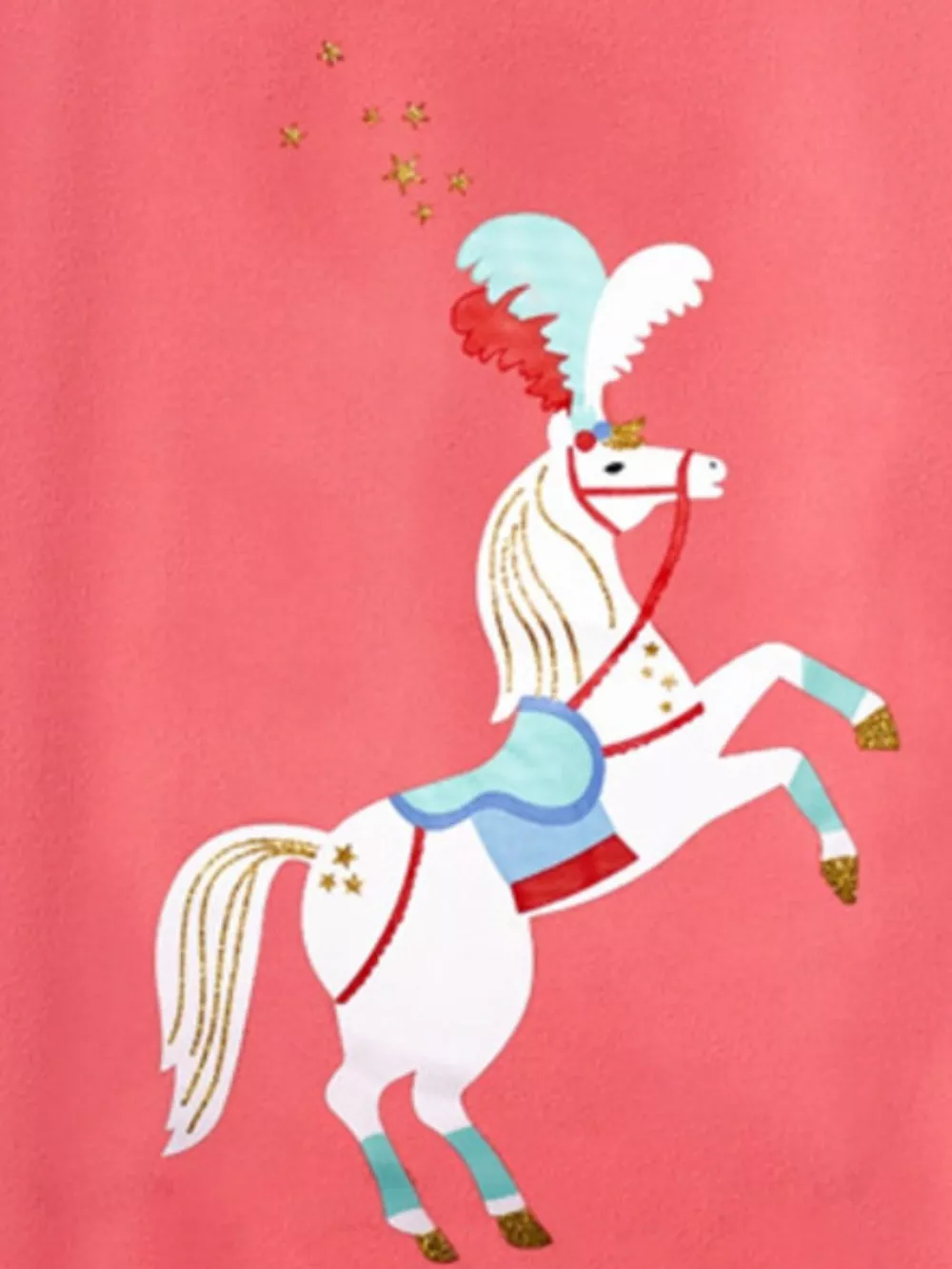 Children's Cartoon Horse Graphic Ruffle Sleeve T-Shirt, image 3