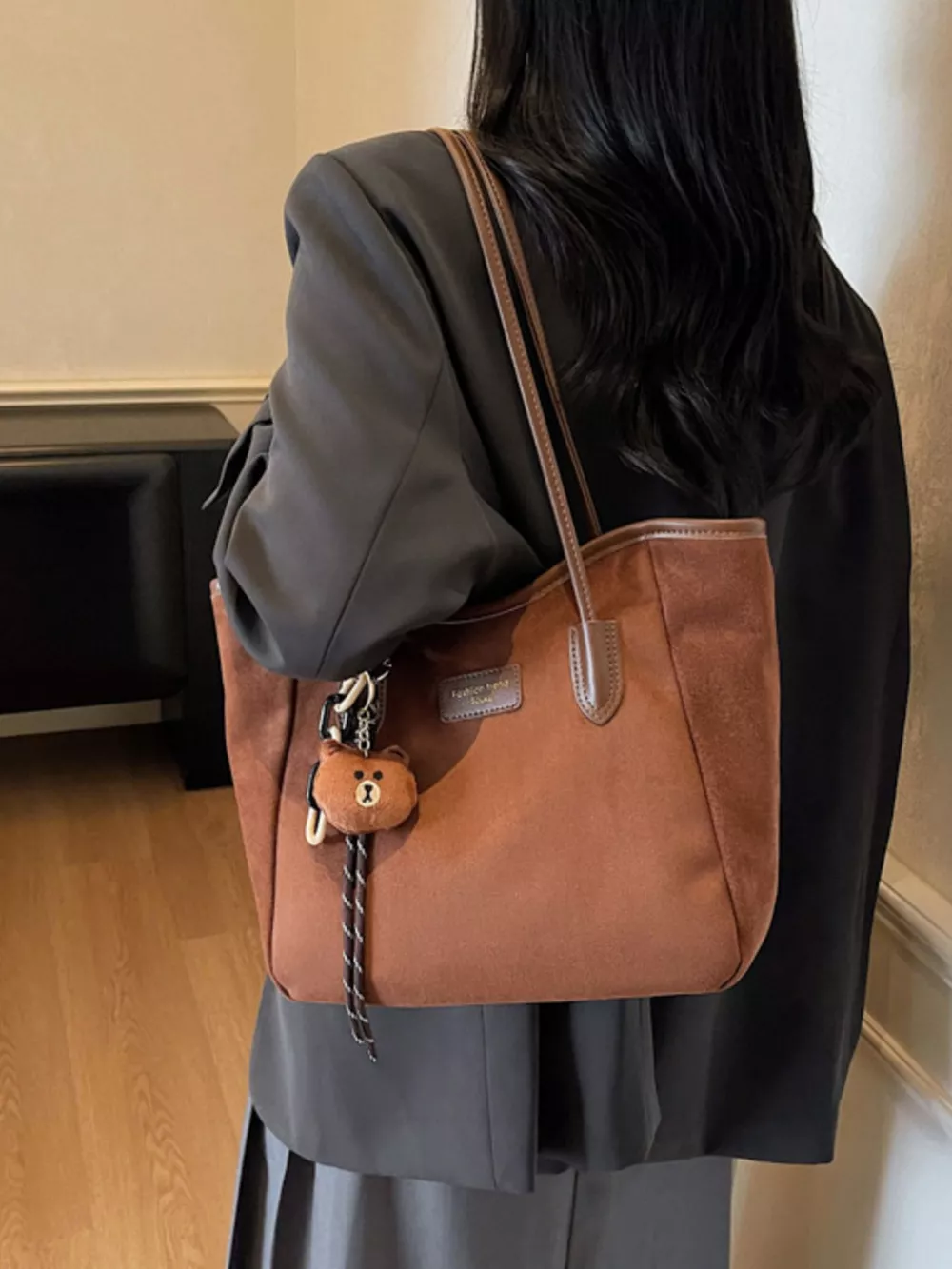 Suede Casual Tote Bag, image 8