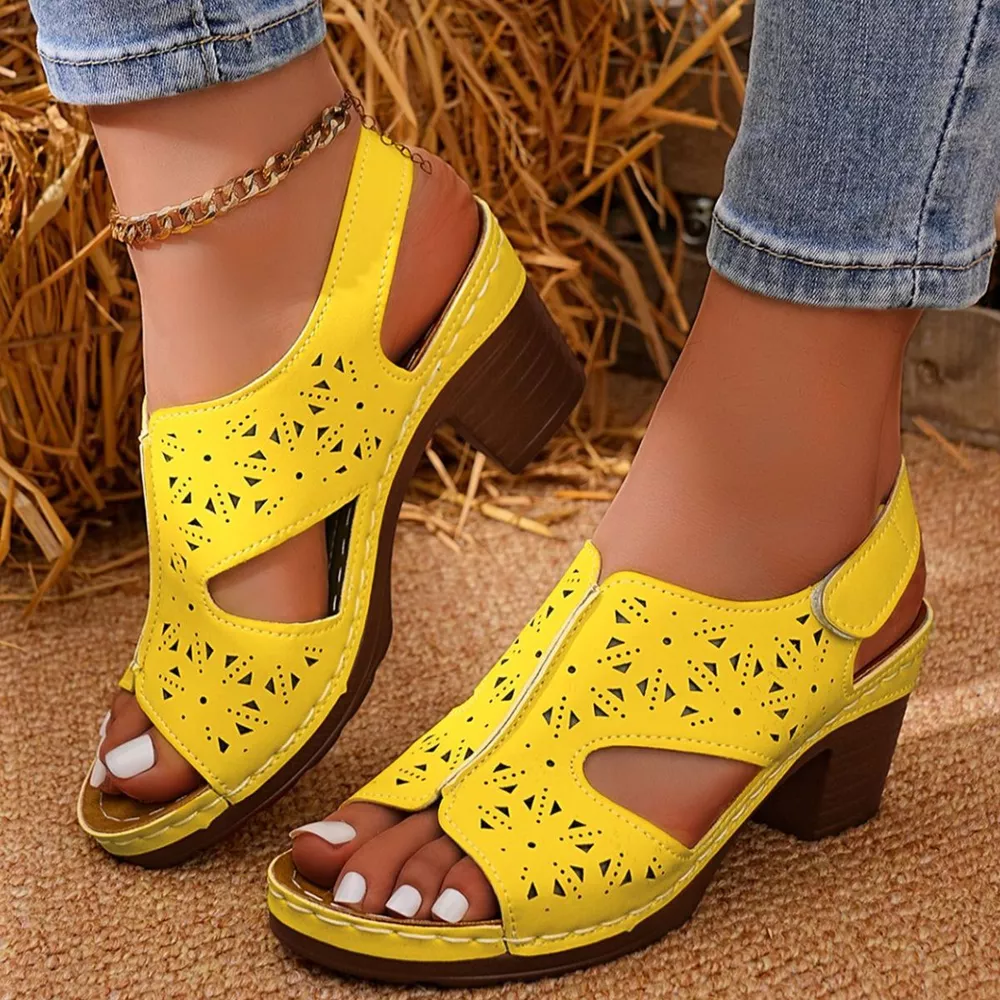 Open Toe Block Heels Sandals, image 6