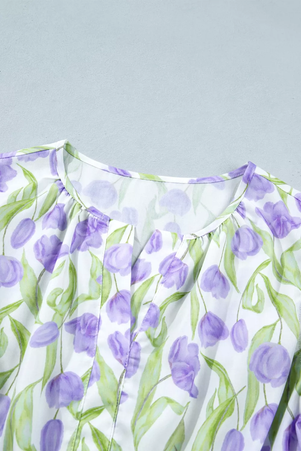 Floral Print Contrast Trim Midi Dress, image 5