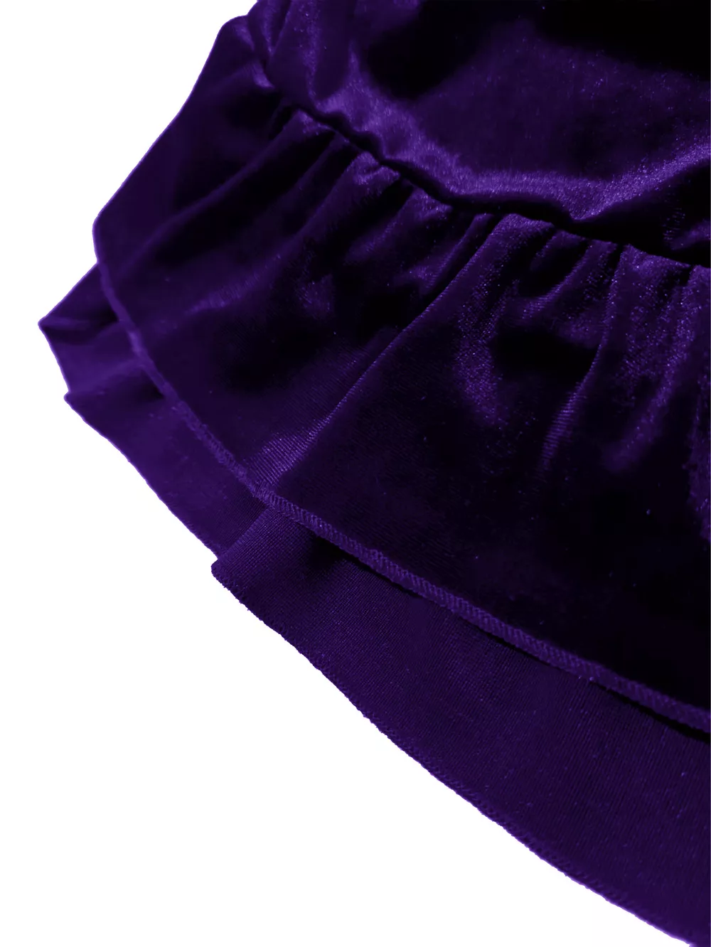 Plus Size Ruffled Velvet Elastic Waist Skirt, image 3