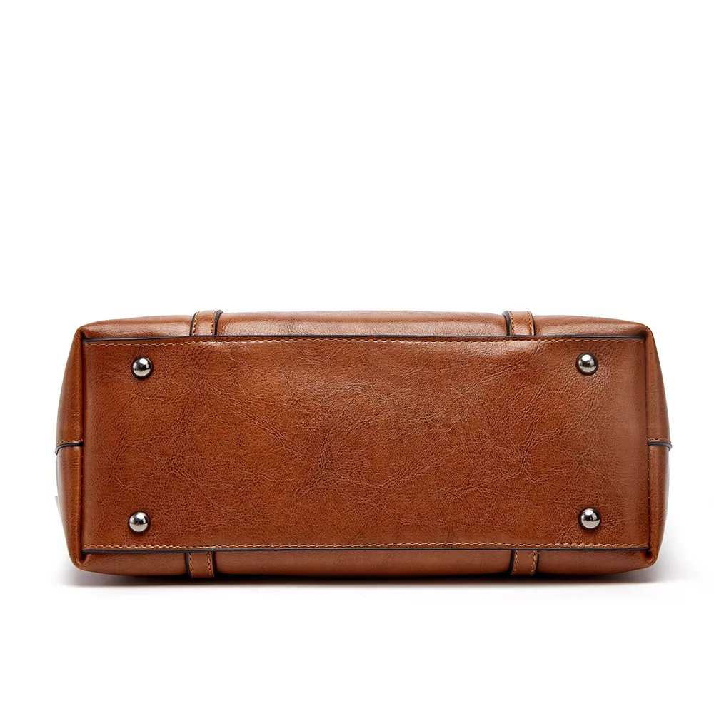 PU Leather Large Capacity Tote Shoulder Bag, image 5