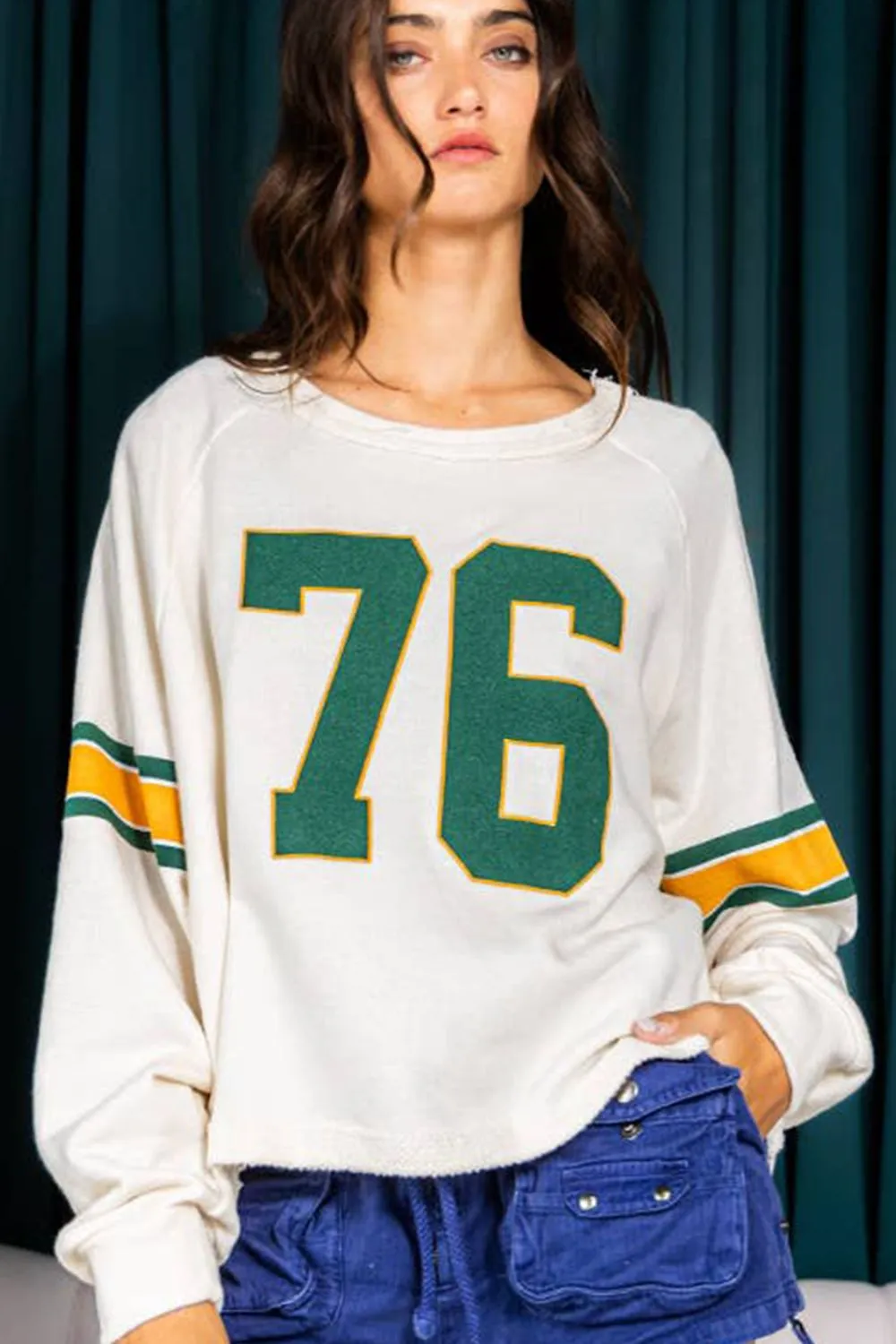Number 76 Round Neck Long Sleeve Top, image 9