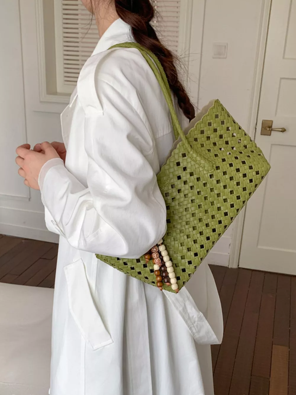 Woven Hollow-Out Shoulder Bag, image 4