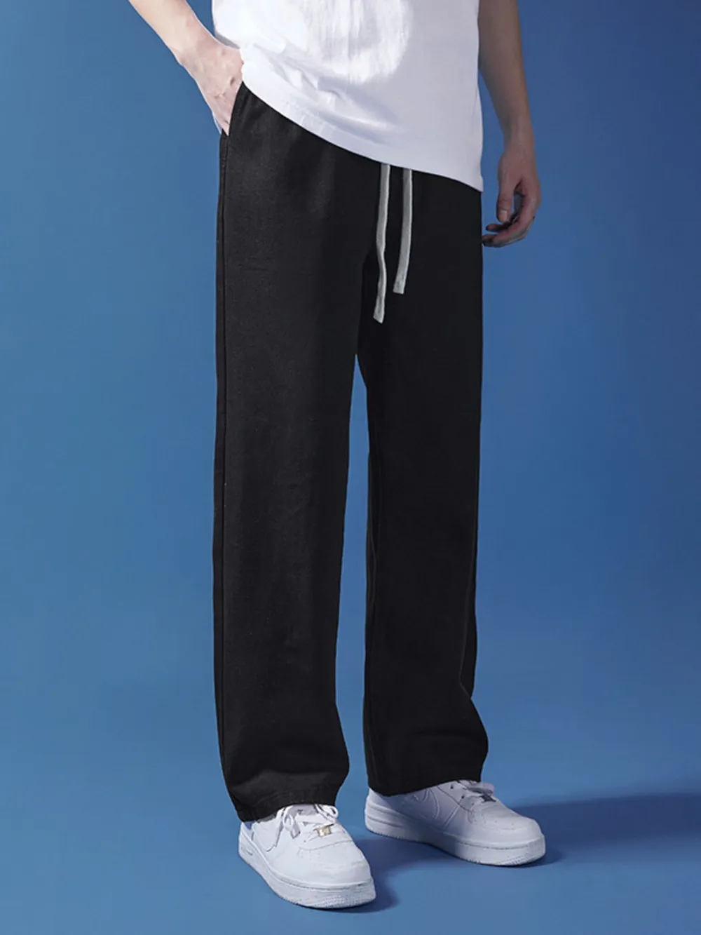 Men's Full Size Drawstring Relaxed Fit Jeans Plus Size, image 2
