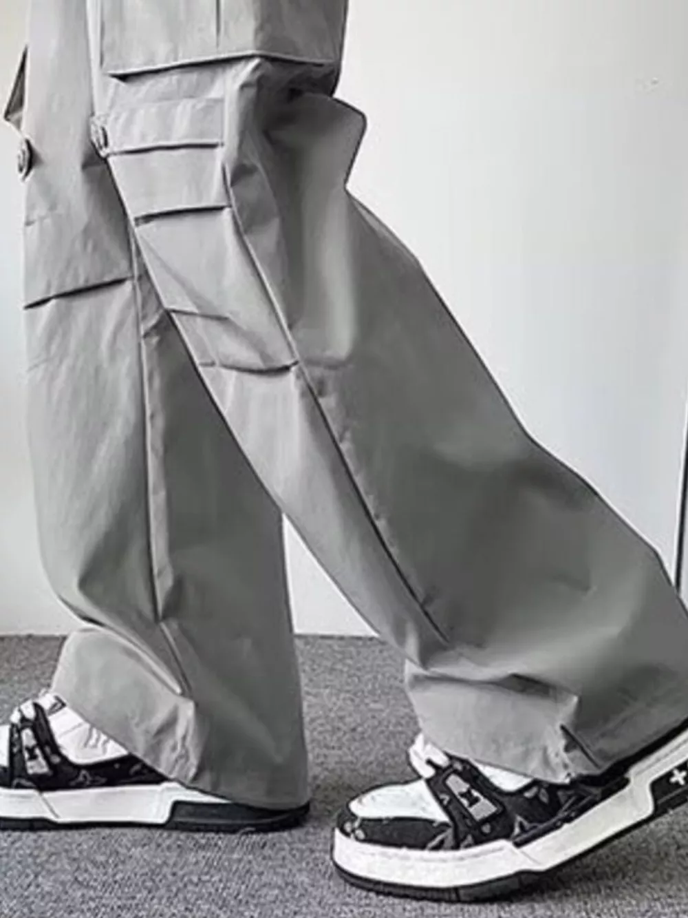 Men's Plus Size Loose Fit Multi-Pocket Cargo Pants, image 3