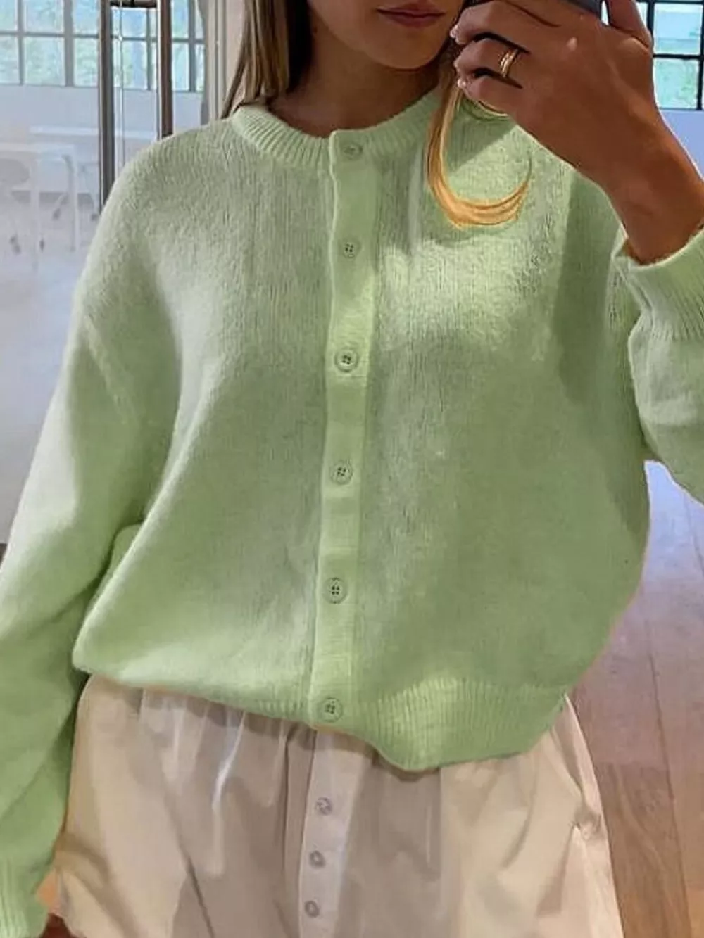 Button-Down Knit Cardigan, image 2