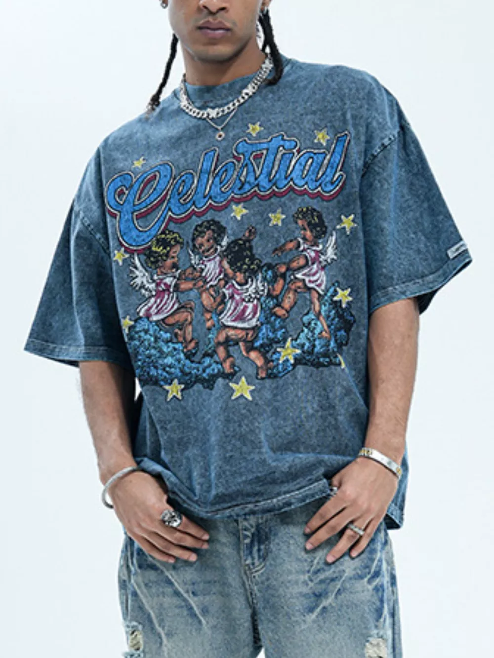 Men's Graphic Round Neck Half Sleeve T-Shirt, image 6