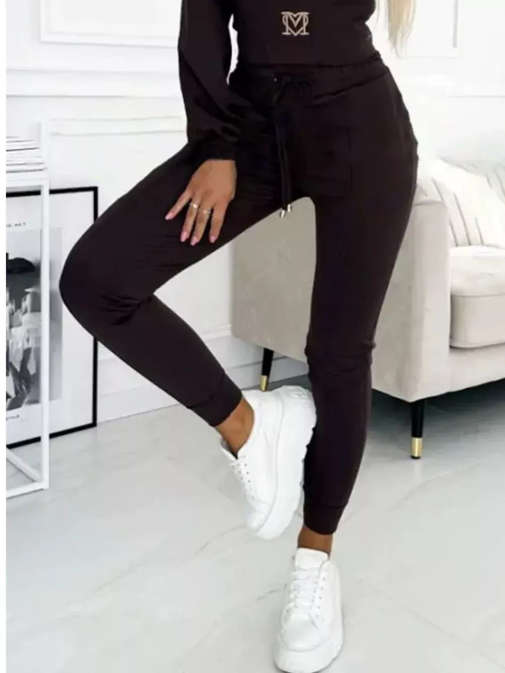 Full Size Drawstring Cropped Hoodie and Pants Set Plus Size, image 14