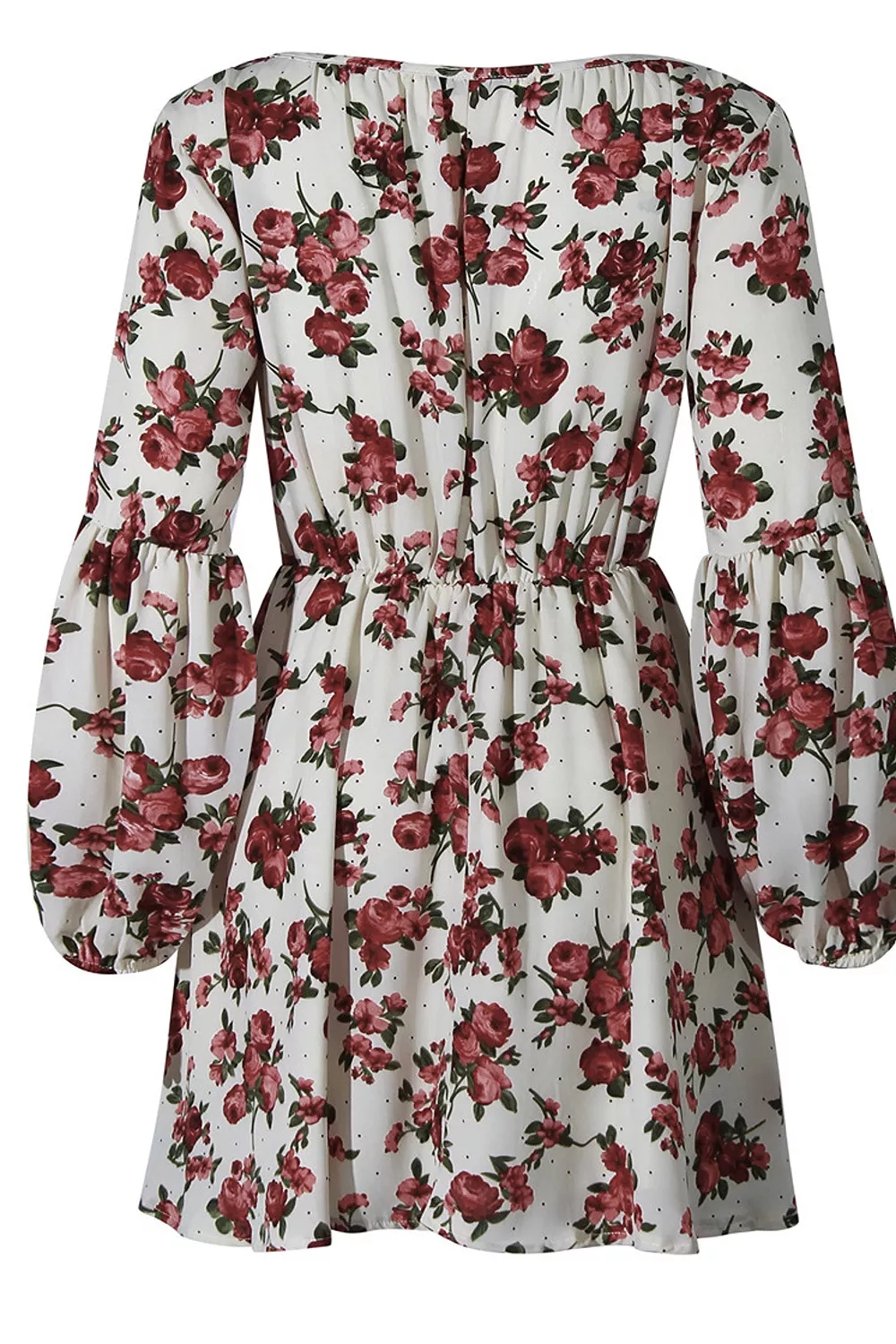 Floral Print Balloon Sleeve Mini Dress, image 5