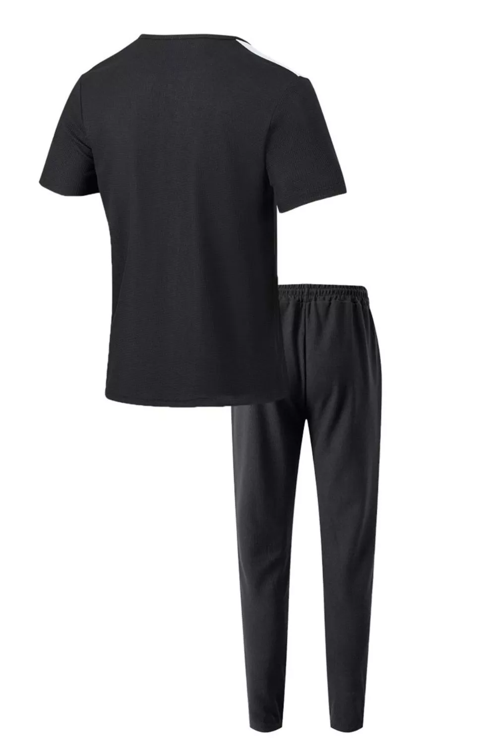 Men's Full Size Lace-Up Front Top and Pants Casual Set Plus Size, image 4