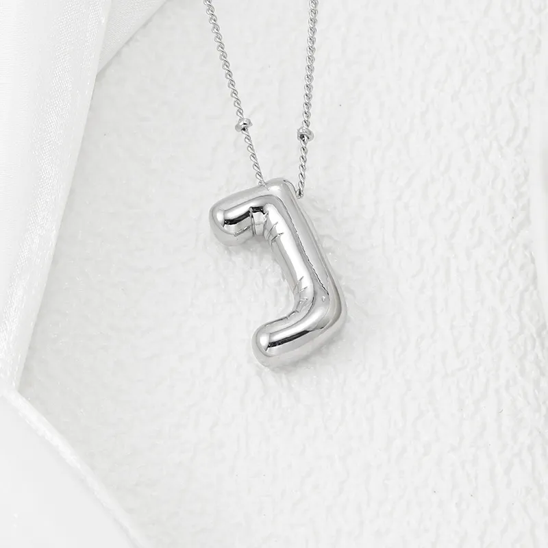 Copper Bubble Letter Pendant Necklace, image 12