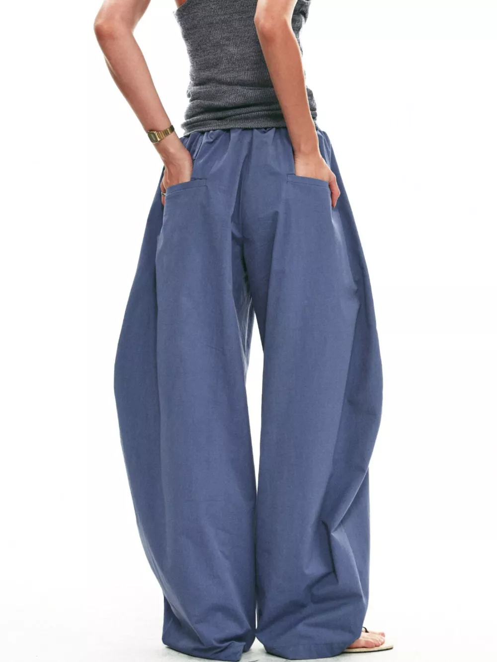 Drawstring Wide-Leg Pants, image 5