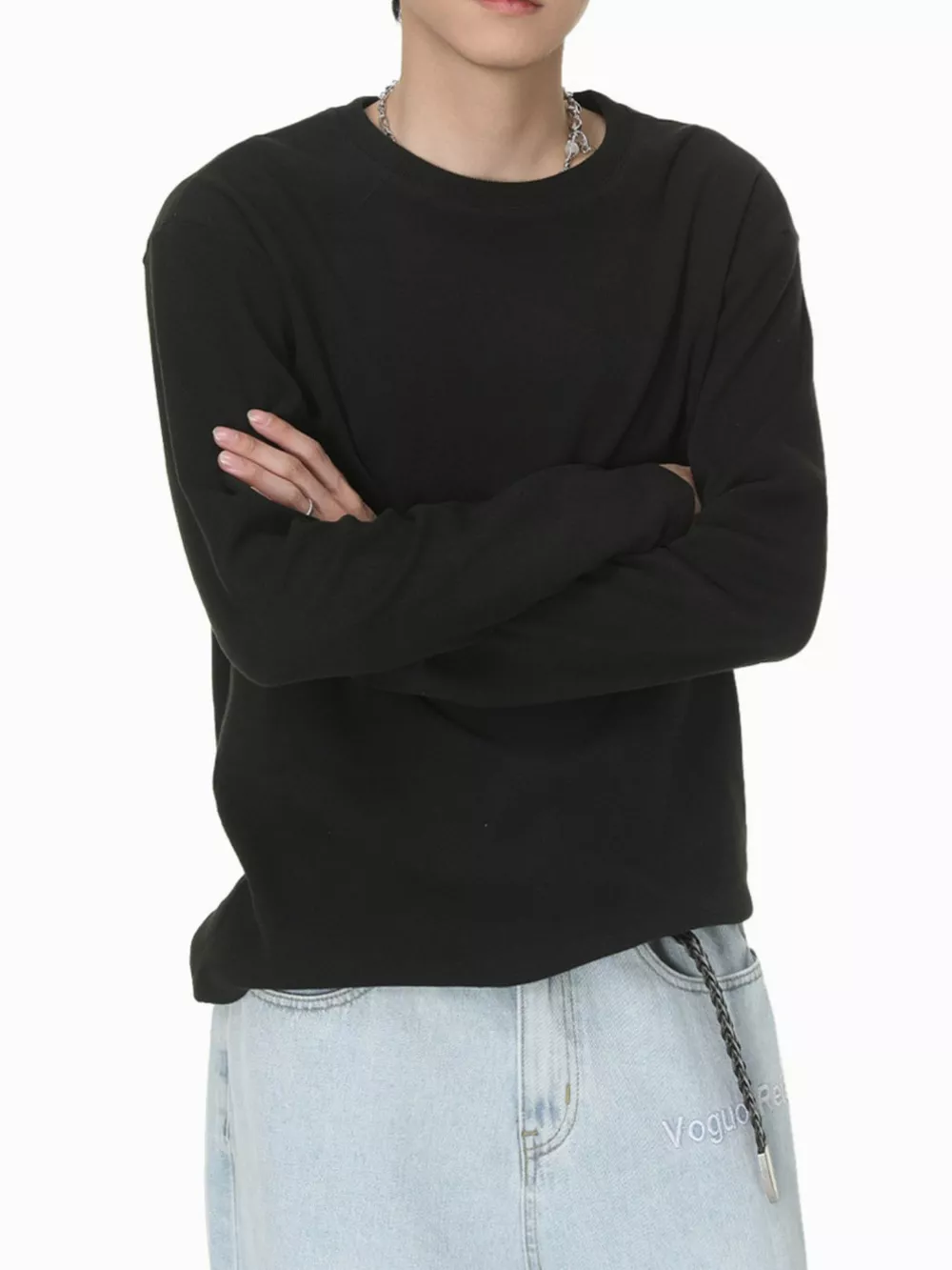 Men's Long-Sleeve Crew Neck T-Shirt, image 10