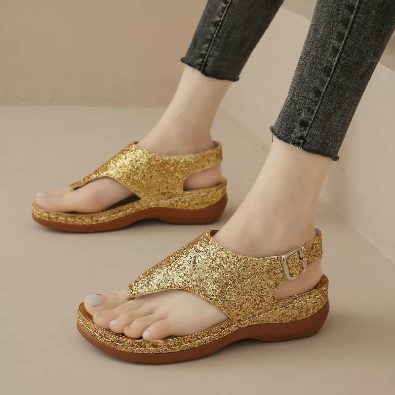 Toe Post Wedge Sandals, image 3