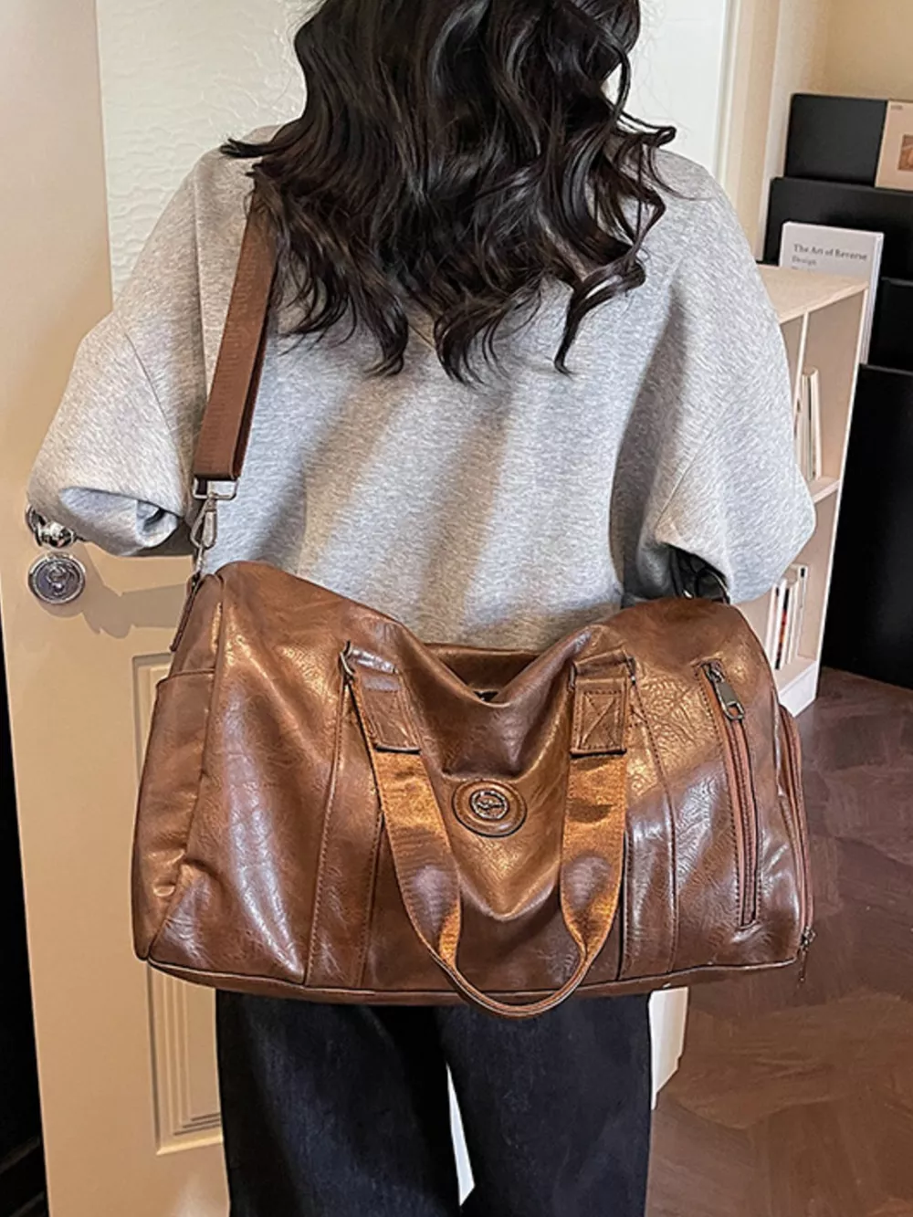 PU Leather Duffel Bag, image 2