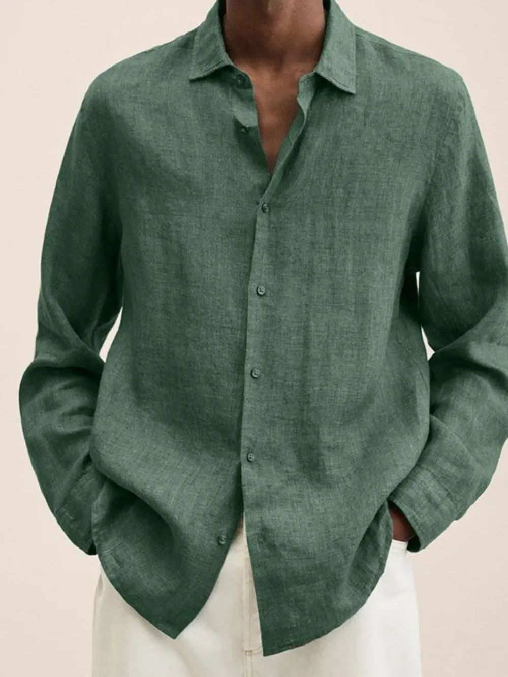 Men's Full Size Button-Down Long Sleeve Shirt Plus Size, image 11