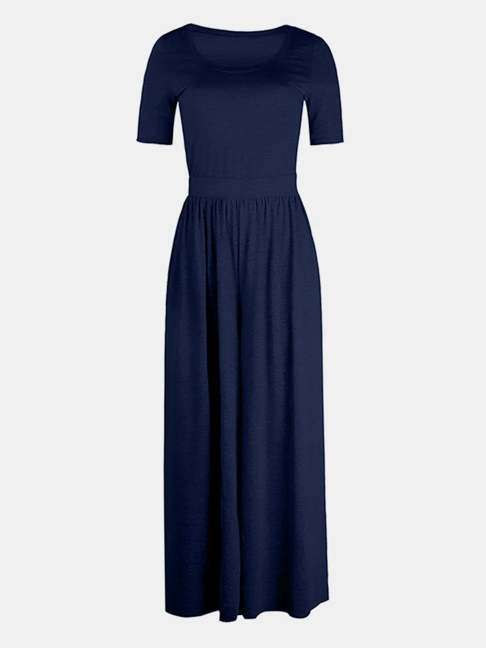 Scoop Neck Short Sleeve Jumpsuit, image 2