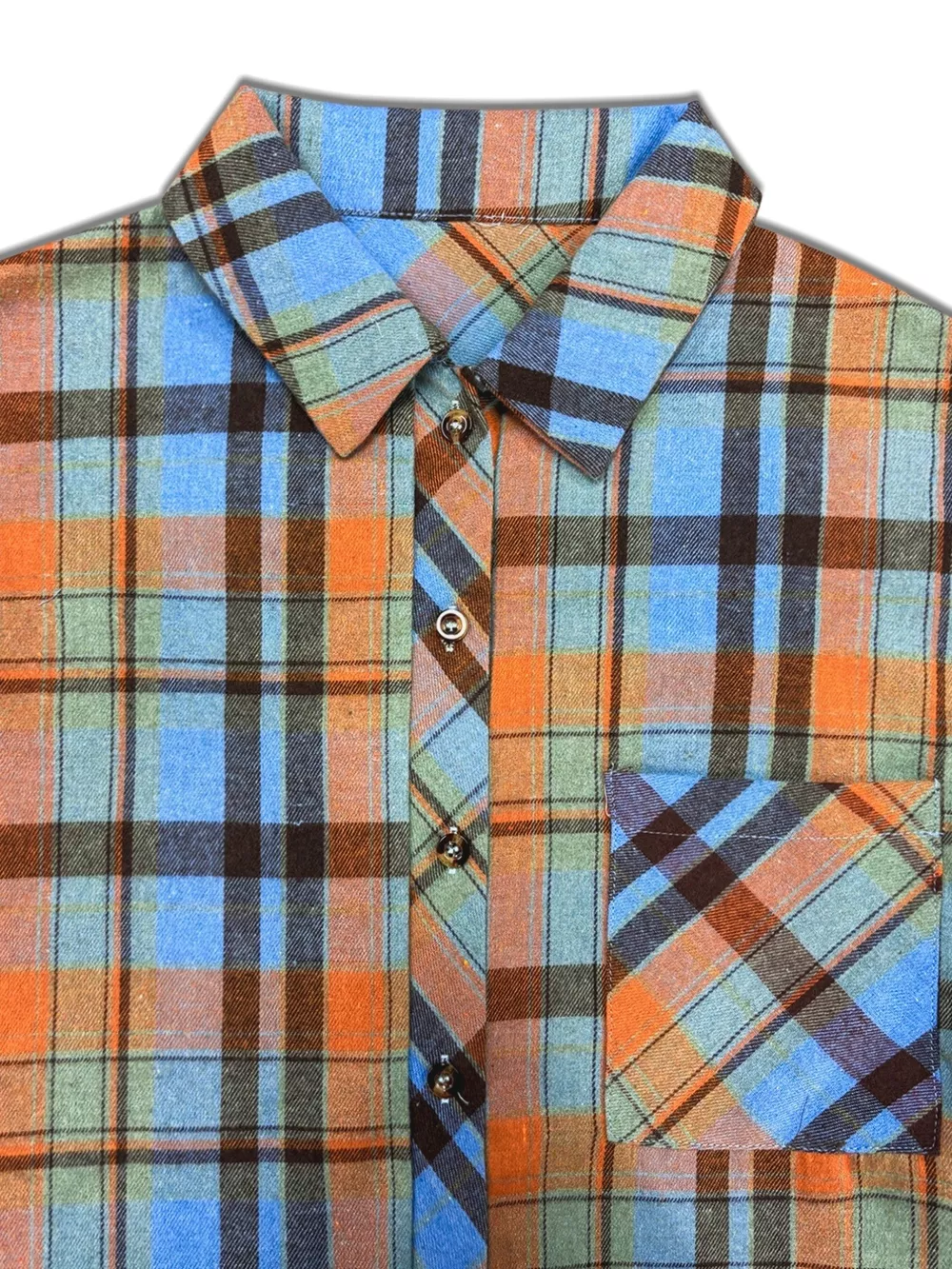 Plaid Button-Up Long Sleeve Shirt, image 3