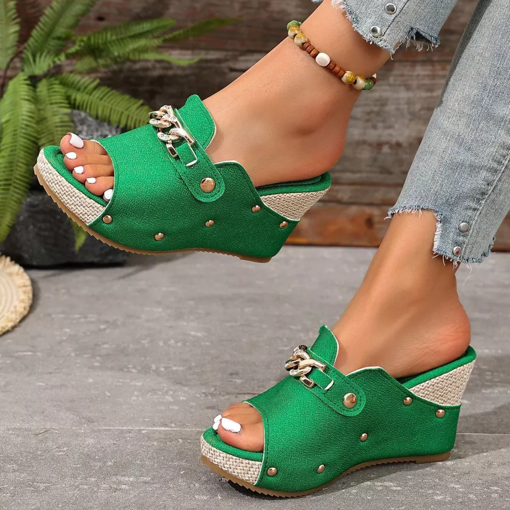 Open Toe Wedge Sandals, image 6