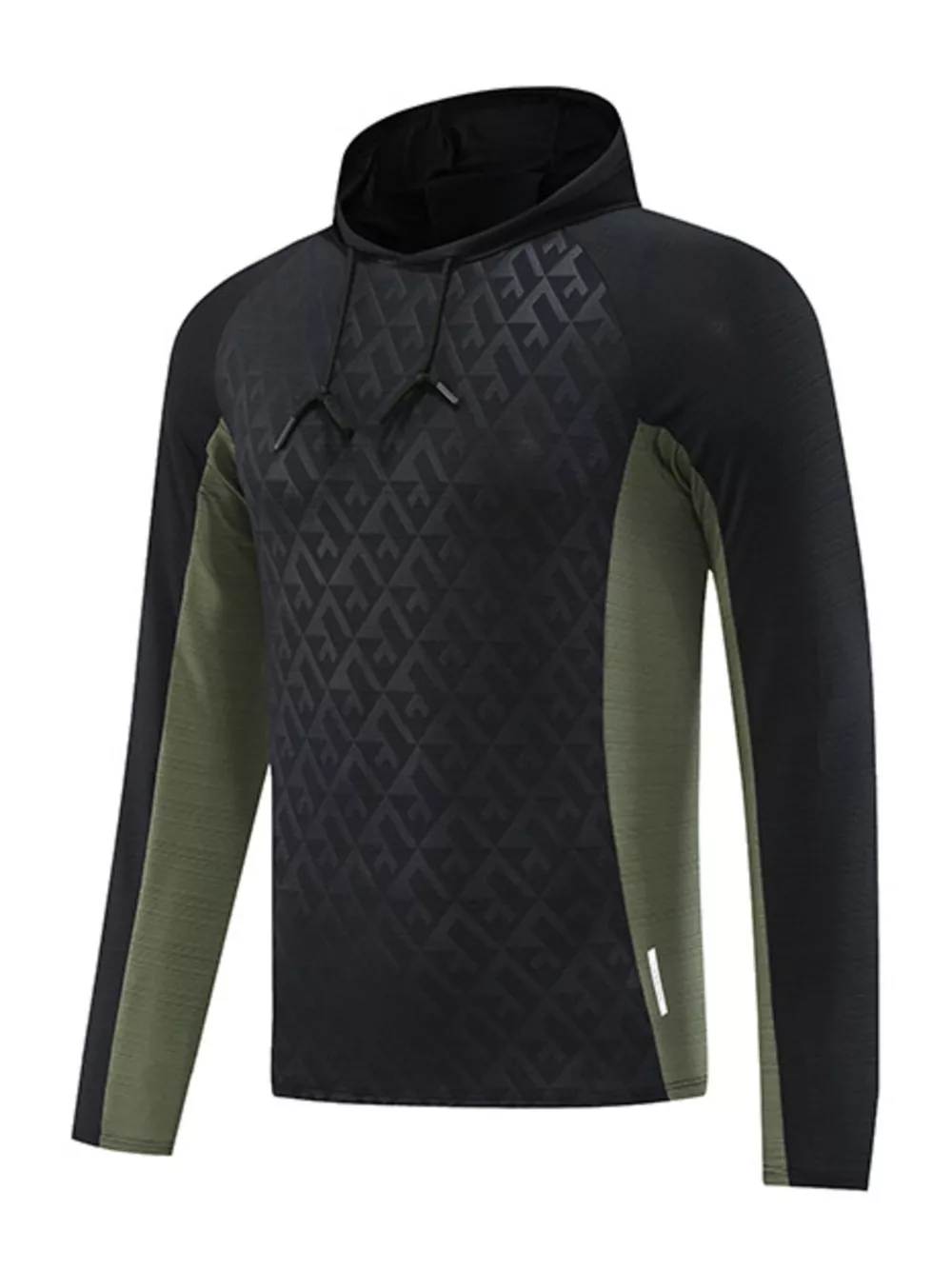 Men's Plus Size Raglan Sleeve Athletic Fit Hoodie