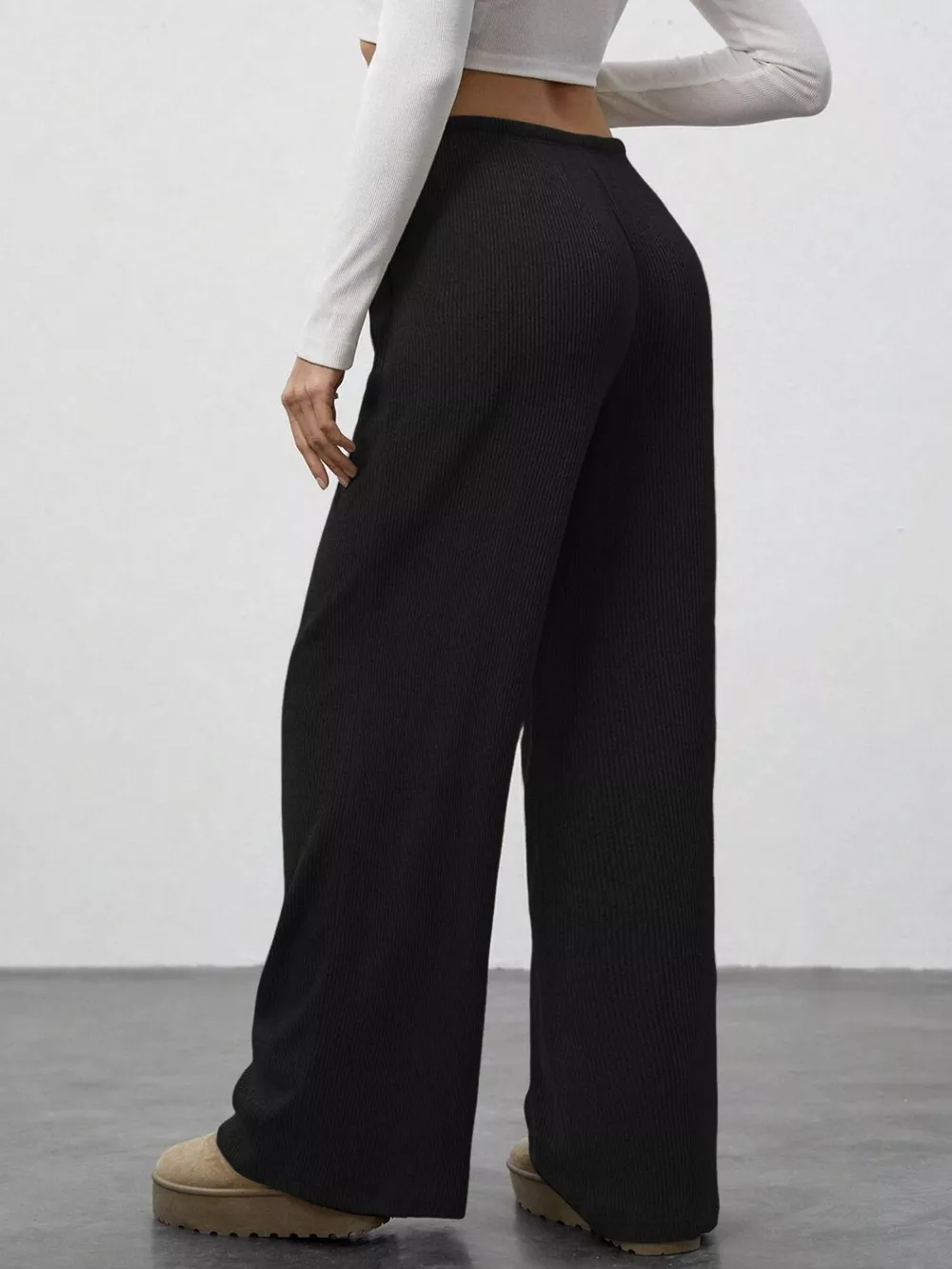 Relaxed Fit Wide Leg Pants, image 2